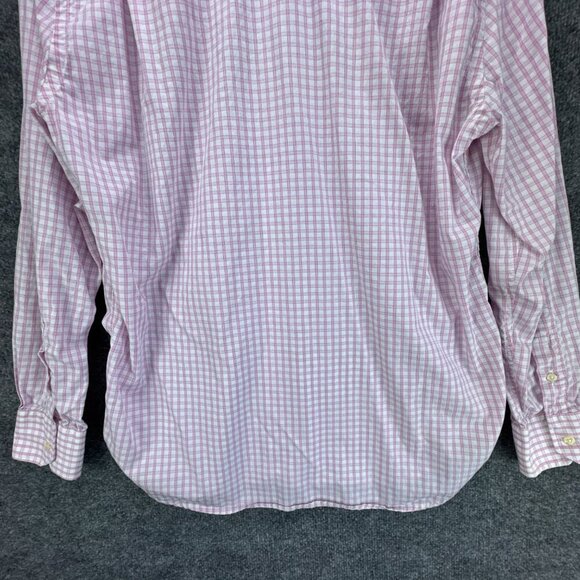 Gitman Bros Shirt Mens Large Pink Button Up Check Lightweight Thin Casual USA‎ - Picture 8 of 15
